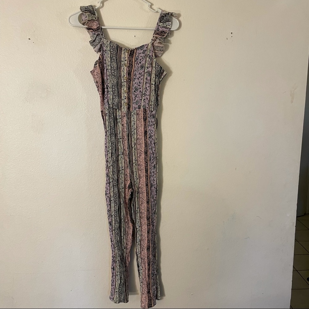 Art Class Girls Floral Sleeveless Jumpsuit-Size Extra Large